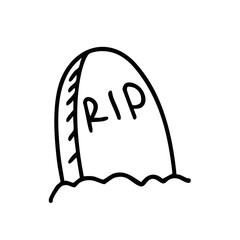 graveyard icon hand drawn