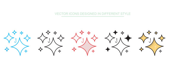 Shine icon design with white background stock illustration