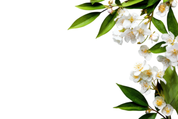 Floral border on black background