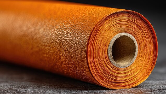 Rolled orange textured material