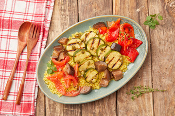 Vegetable antipasti with couscous