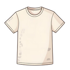 Naklejka premium Blank white t-shirt with light stains and simple design 