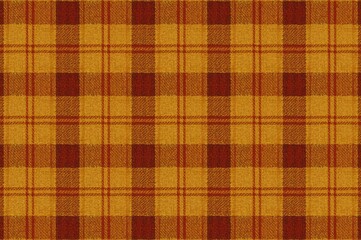 Obraz premium Rustic orange plaid textile texture background