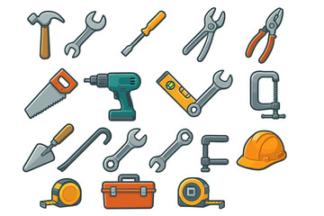 Fototapeta premium Collection of various hand tools for construction and repair projects