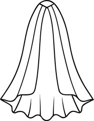 bride's veil outline icon
