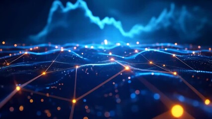 Abstract Technology Background with Glowing Connections for Presentations and Data Visualization