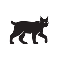 Obraz premium Silhouette of a panther isolated on white background in a vector format