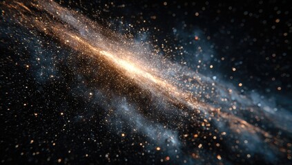 Cosmic spiral galaxy with fiery core