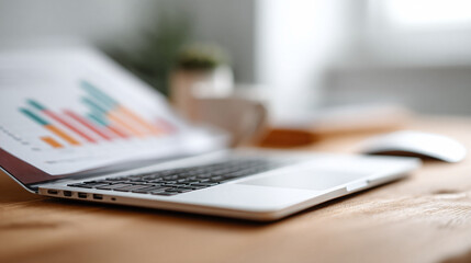 office desk with laptop