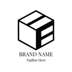 Isometric Cube Logo Design with Bold Lines An Artistic Representation for Company Branding and Visual Identity Development