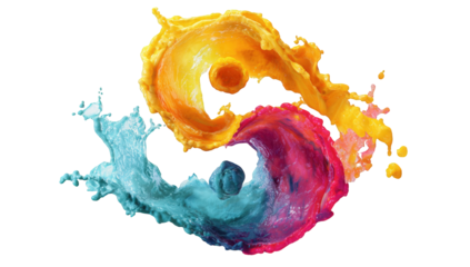Abstract swirl of vibrant colors