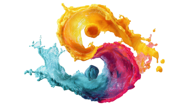Abstract swirl of vibrant colors
