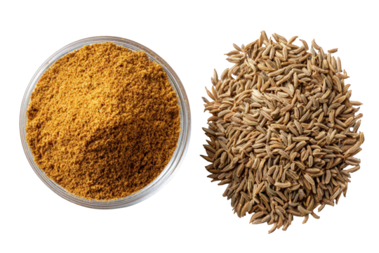 Ground cumin and whole cumin seeds