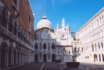 Courtyard of the Doge's Palace, facing the San Marco basilica.