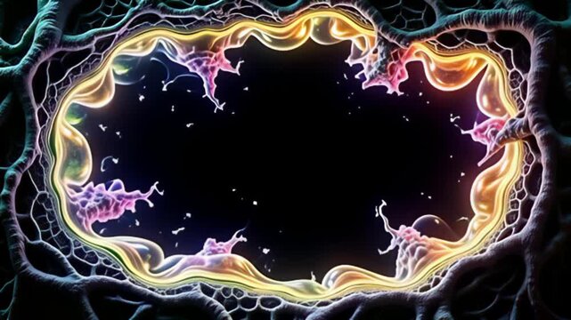 suppose an foreign natural moulding shot throbbing with unripe fluid, dynamically interact with twisting ring of tint that beat and drift, produce amp smooth merge of movement and impulse