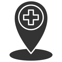 Obraz premium Location Glyph Icon