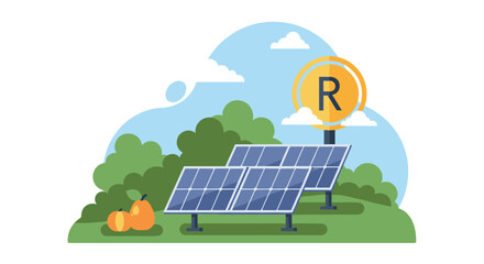 A Depiction Of Solar Panels Illustrating Renewable Energy Generation, Showcasing Sustainable Power, And Representing Clean Electricity Production. With Comprehensive Details And Informative