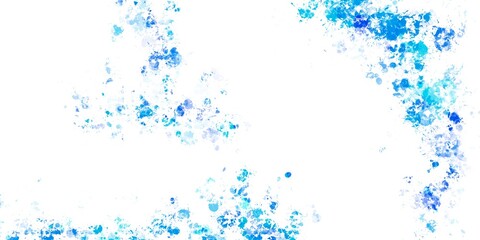 Obraz premium Blue Ink Drops And Spray Effect