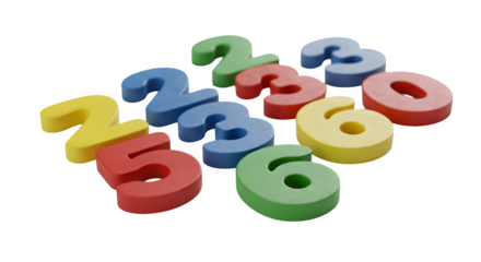 Colorful textured numbers on black background showcase education for kids, school posters.