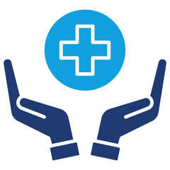 Obraz premium Medical Care Flat Blue Icon