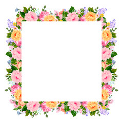 Blooming Spring Flowers - Floral Frame - Floral Border