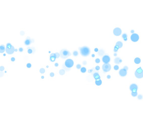 Falling Blue Bokeh Confetti PNG With Transparent Background
