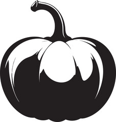 Acorn Squash Silhouette Black Vector Illustration