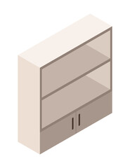 Isometric interior furniture, icon. Home decoration element or accessory. Decorative household symbol. Cartoon vector illustration