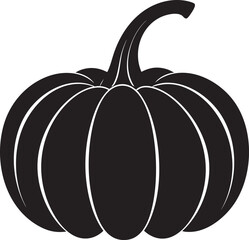 Acorn Squash Silhouette Black Vector Illustration