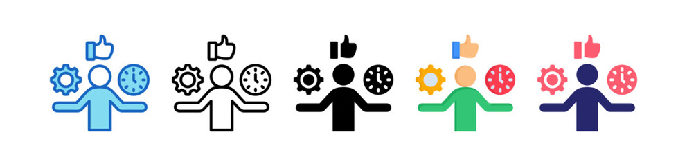 Discipline Multiple Style Icon Set Collection. 