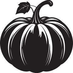 Acorn Squash Silhouette Black Vector Illustration