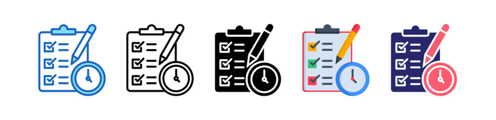 Planning Multiple Style Icon Set Collection. 