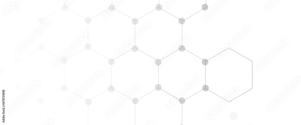 Poster vector hexagons pattern. geometric abstract background with simple hexagonal elements. medical, tech