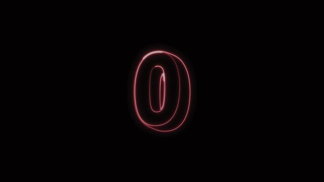  5 Counting Down Animation with Black Background 4K HighQuality Countdown Timer VFX