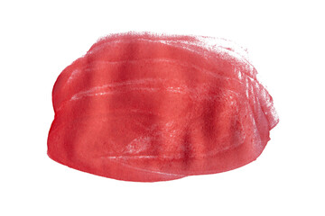 Red watercolor pattern highlight design element banner on transparent background