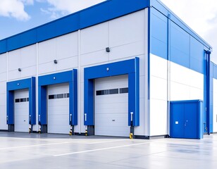 Modern industrial warehouse exterior