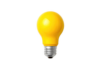 Bright yellow lightbulb