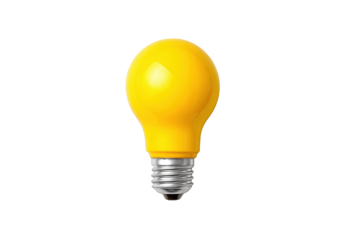 Bright yellow lightbulb