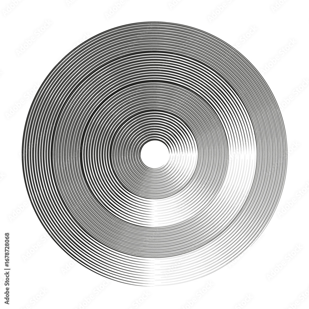 Poster circular ripple pattern. abstract layered shapes. concentric rings illustration. vector modern desig