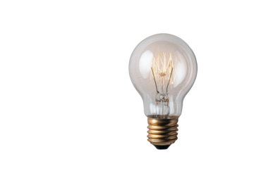 Single incandescent light bulb