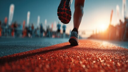 Marathon completion embodies stamina and determination, proving the power of perseverance as each runner pushes past limits to achieve the ultimate goal.
