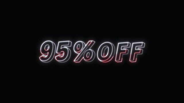  95% OFF Neon Text Seamless Loop 4K with Black Background Animated Promotional Typography for Video Editing