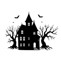 Collection of Spooky House Haunted Vector Isolated Four