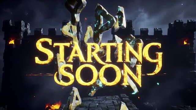 Epic Streamer Overlay Starting Soon - Animated Castle Scene