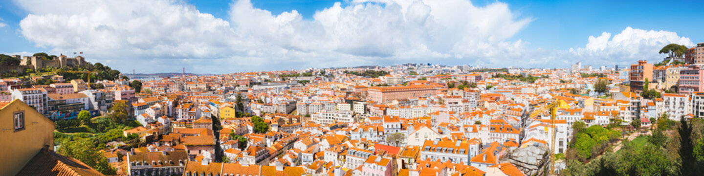 Beautiful panorama of the city of Lisbon