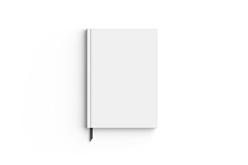 Blank book cover mockup design. Closed book, magazine or notebook template with shadow. 3d illustration
