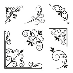 Beautiful vintage vector decorative elements and ornaments design .