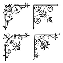Beautiful vintage vector decorative elements and ornaments design .