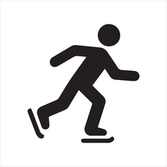  ice skating vector icon