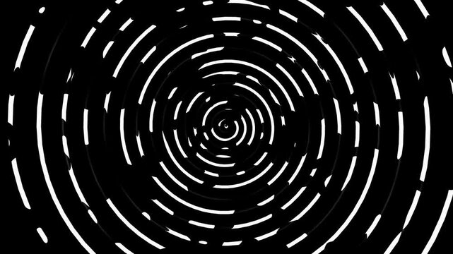 Abstract glowing colorful spiral on black background